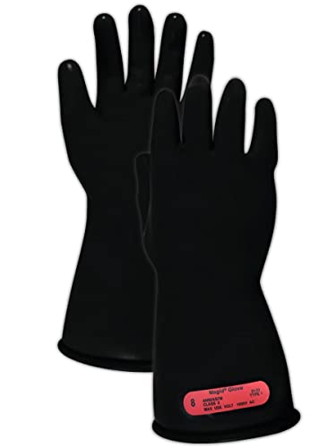 MAGID Class 0 Low-Voltage Rubber Insulating Linemen Safety Gloves, 1 ...