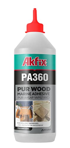 Akfix PA360 Waterproof Polyurethane Glue - Marine Adhesive for Boats, Woodworking & Furniture, Fast Drying Exterior Wood Glue, Strong Adhesive Wood to Metal, Concrete, Ceramic | 1 Pack, 19.75 Oz.