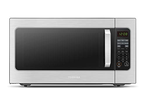Toshiba ML-EM62P(SS) Large Countertop Microwave with Smart Sensor, 6 Menus, ...