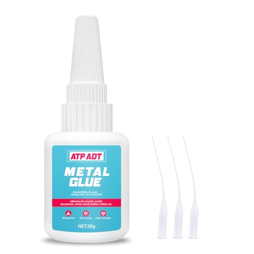 Metal Glue - 30g Metal Adhesive for Metal for bonding Between Metal and Metal,Metal and Other Material. Instant Super Glue for Metal, Glass, Plastic, Acrylic, Ceramic, DIY Craft