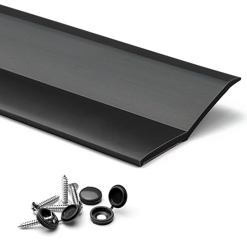 FOSLUOC Garage Door Seal Top and Side Seal Strip 34FT Black Adhesive Backed Rubber Weather Stripping Replacement Weatherproofing Universal Sealing Professional.