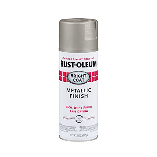Rust-Oleum 7715830 Stops Rust Bright Coat Metallic Spray Paint, 11 Ounce (Pack of 1), Aluminum