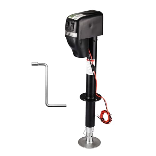 RVMATE Electric A-Frame Trailer Jack up to 5000lbs Heavy Duty RV Electric Power Tongue Jack with Accessories Manual Crank Handle, 18