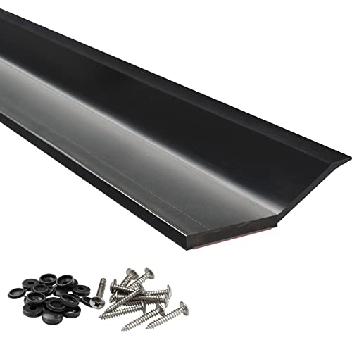 FOSLUOC Garage Door Seal Top and Sides Seal Strip 34.2FT Rubber Weather Stripping Replacement Soft and Hard Composite, Weatherproofing Universal Sealing Professional.(Black)