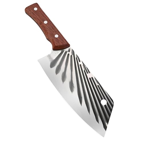 PLENARO Professional Kitchen Chef Knife, Ultra Sharp Blade with Comfortable Wood Handle, Chinese Cleaver Knife, Vegetable Cutting & Meat Chopping Knife for Home Kitchen & Restaurant (Knife-K 1PCS)