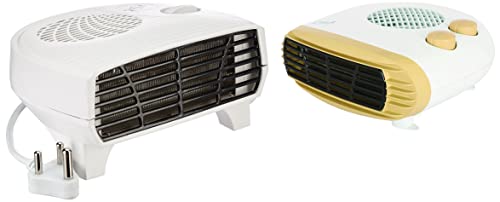 Orpat OEH-1220 2000-Watt White Fan Heater and Apricot OEH-1260 2000-Watt Fan Heater Combo