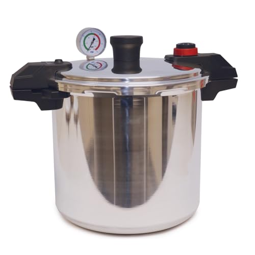 T-fal Pressure Cooker Aluminum Pressure Canner, 22 Quart, 3 PSI ...