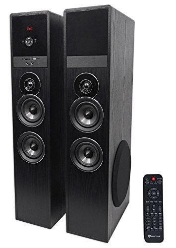 Rockville TM80B Black Home Theater System Tower Speakers 8