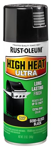 Rust-Oleum Paint 241169 High Heat Ultra Enamel Spray, Black, 12-Ounce, 12 Ounce (Pack of 1)