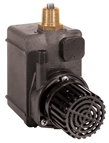 Little Giant PE-2YSA 115 Volt, 1/40 HP, 300 GPH Glass-Filled Polyester Submersible Parts Washer Pump for Aqueous Solutions or UL-listed Solvents with 6-Ft. Power Cord (plug-less), Black, 518550