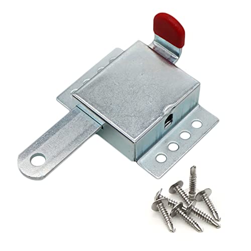 Heavy Duty Inside Deadlock, Galvanized Steel Garage Door Slide Lock for Most Garage Doors, Garage Door Locking Slide Latch for Manual Open, 1 Pack