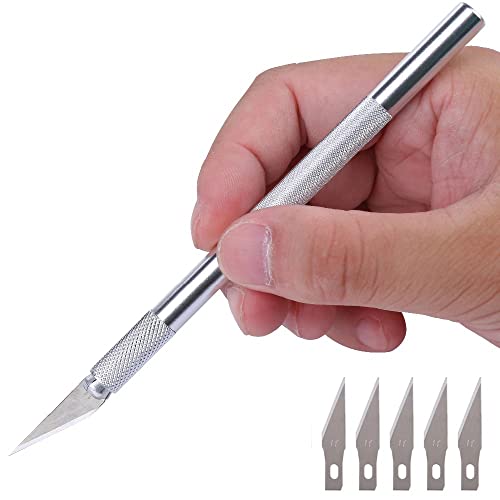 Jamboree!!! Jamboree 1 Set Metal Handle Scalpel Blade Knife Wood Paper Cutter Craft Pen Engraving Cutting Supplies Diy Stationery Utility Knife