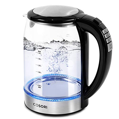 COSORI Electric Kettle Temperature Control with 6 Presets, 60min Keep Warm 1.7L Electric Tea Kettle & Hot Water Boiler, 304 Stainless Steel Filter, Auto-Off & Boil-Dry Protection, BPA Free, Black