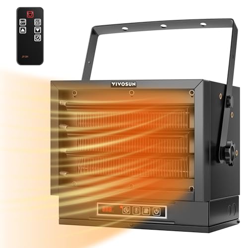 VIVOSUN 8500W Garage Heater, 240V Electric Garage Heater with 3 Modes(8500W/5600W/Only Fan), Digital Powerful Shop Heater with Remote, Overheat Protection, 8-Hour Timer, Digital Thermostat, ETL Listed