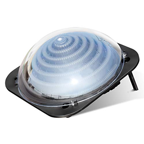 Goplus Solar Dome Swimming Pool Heater Above Ground, Inground Pool Warmer Equipment w/Hose Connector for Home Outdoor