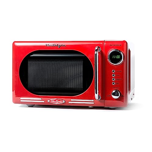 Nostalgia Retro Compact Countertop Microwave Oven - 0.7 Cu. Ft. ...