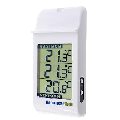 Digital Greenhouse Thermometer for Monitoring Maximum and Minimum Temperatures - High Low Thermometer for Recording Max and Min Temperatures Garage Greenhouse Accessories Indoor Outdoor