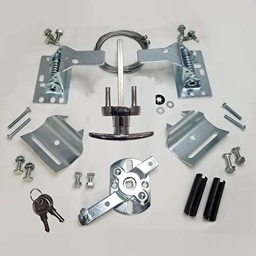 RI-KEY Security - Universal Garage Door Lock Kit with Spring Latch and Keyed Handle