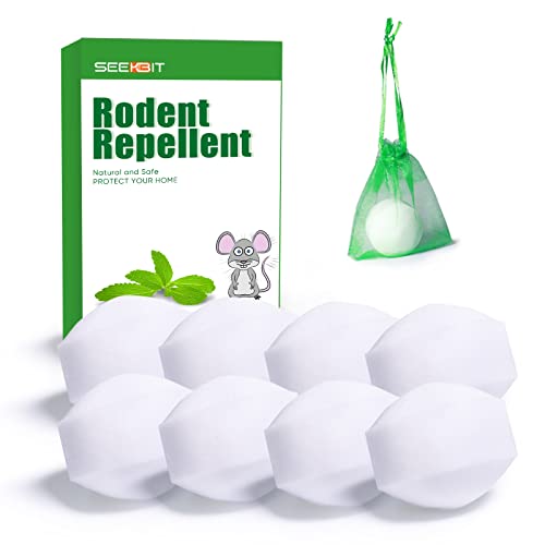 8 Pack Rodent Repellent Peppermint Oil to Repels Mice and Rats and Other Rodents, Mouse Repellent for Car Engines to Keep Mice Out, Rat Repellent for Home Farm Basements Barns Sheds Garages RV Trucks