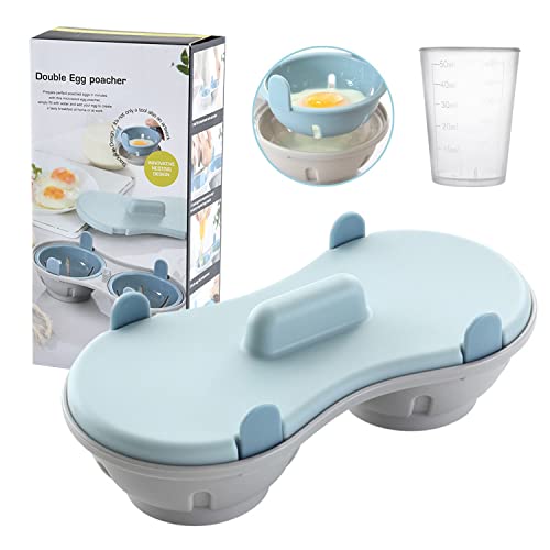 Egg Poacher Microwavable, Egg Steam with Measure Cup Dishwashable, Egg ...