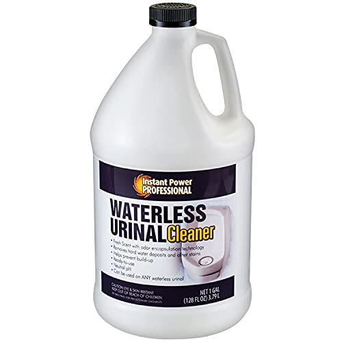 Instant Power Professional Waterless Urinal Cleaner – Removes Hard Water Deposits and Other Stains, Prevents Drain Buildup, Ready to Use, 1 Gal