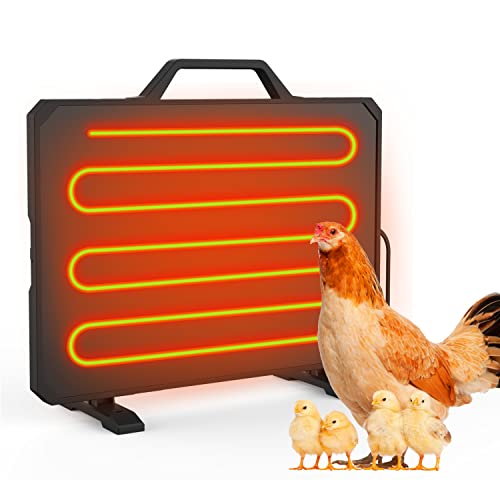 Poultrykit Radiant Heat Panel with Temperature Adjustable, 140w Chicken Coop Heaters, Safety & Energy Efficient Design, 3 Installation Style, 12.6''x16.55''