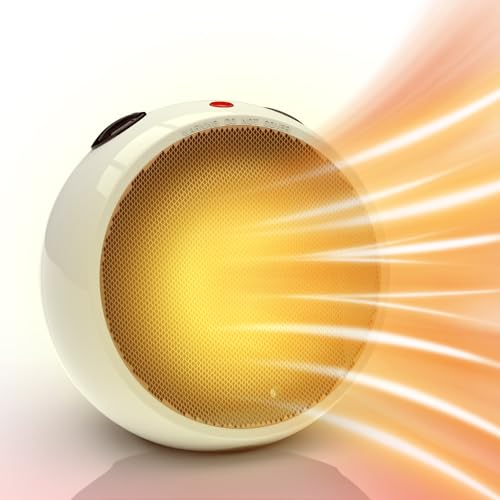 Coplax 1500W Portable Electric Space Heater with Thermostat, 1S Fast Heating, Overheating & Tip-Over Protection, Safe for Office, Home Indoor Use, Super Quiet Heater Fan, Heating Up to 300 Square Feet