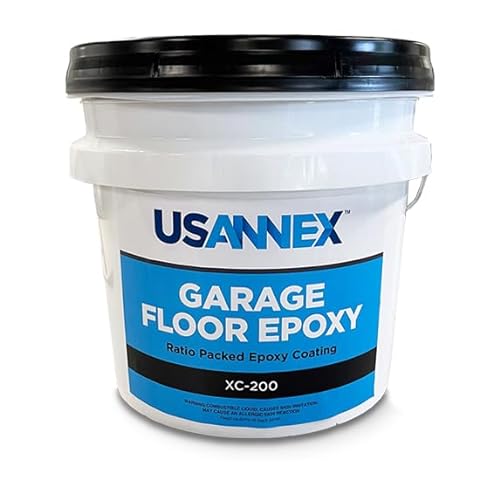 USANNEX Garage Floor Epoxy - 100% Epoxy Resins - Heavy Duty Floor Coating, Floor Sealer - Ideal for Garage Floor (Dark Gray)