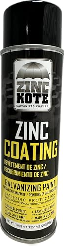 ZincKote Zinc Cold Galv Aerosol Spray - 22oz Tall Can - Paint/Coating - 96% Zinc DFT - Cold Galvanizing - Steel Corrosion Protection - Repairs and reloads Hot Dip Galvanizing