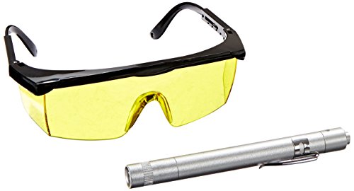 InterDynamics Certified A/C Pro Car Air Conditioner Stop Leak Detector Kit, Leak Detection Kit Detects O Ring and Hose Leaks, Includes Protective Glasses and Pen Light, InterDynamics