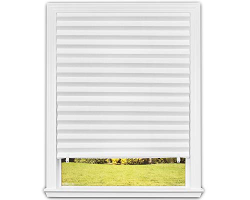 Redi Shade No Tools Original Light Filtering Pleated Paper Shade White, 48 in x 90 in, 2 Pack