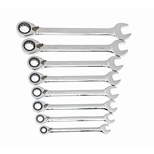 GEARWRENCH 8 Pc. 12 Pt. Reversible Ratcheting Combination Wrench Set, ...