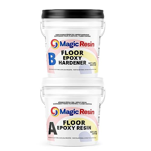Clear Floor Epoxy Resin for Garages, Basements, Warehouses, Retail Stores and More | Highly Durable | Resistant to Scratches, Spills, and Stains | 1.5 Gallon Kit | 5.7 L (1.5 Gallon)