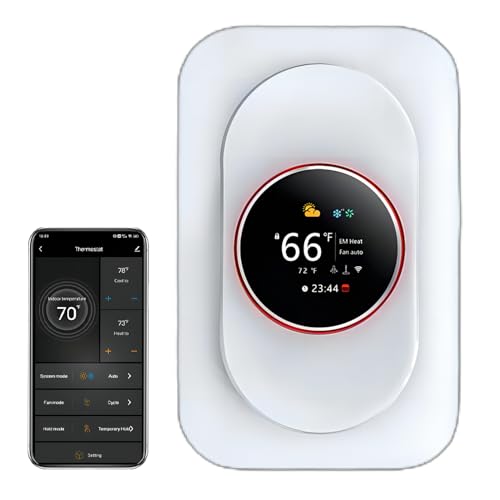 Creawonlas Smart Thermostat for Home Heat Pump, WiFi Programmable Digital ...
