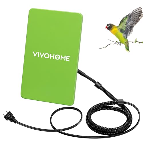 VIVOHOME 15W Bird Cage Heater, Snuggle-Up Bird Warmer with Thermostatically ...