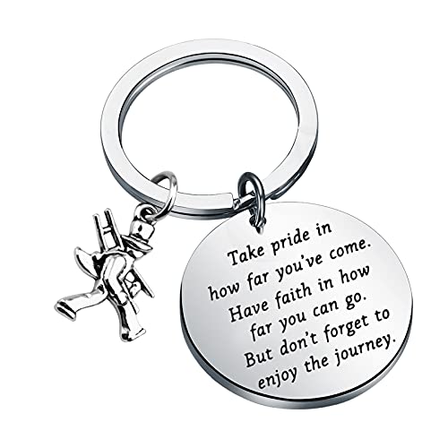 FUSTMW Electrician Keychain Gifts Electrician Graduation Gifts Journeyman Electrician Gifts for Coworker (silver)