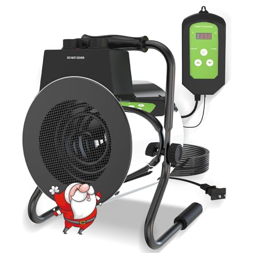 Buyplus Greenhouse Heater with Digital Thermostat - 1500W Outdoor Heaters ...