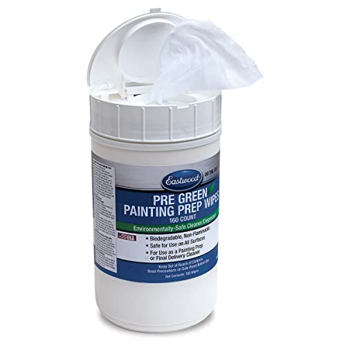 Eastwood PRE Painting Prep Lint Free Wipes Cleaner And Degreaser Green Removes Silicone Wax Polish Grease Dirt 160ct Tub