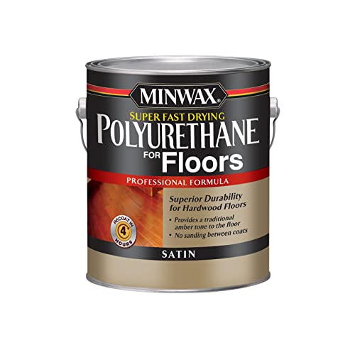 1 gal Minwax 13022 Clear Super Fast-Drying Polyurethane for Wood Floors Satin