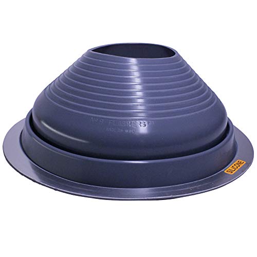 Flashers #8 Silicone Grey High Temp Flexible Roof Jack Pipe Boot Metal Roofing Pipe Flashing (Pipe OD 7