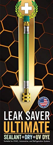 LEAK SAVER Direct Inject Ultimate 3-in-1 | AC Refrigerant Leak Sealer | with UV Dye & Moisture Remover | for Most HVAC Systems Up to 5 Tons - Professional AC Leak Sealer - AC Stop Leak