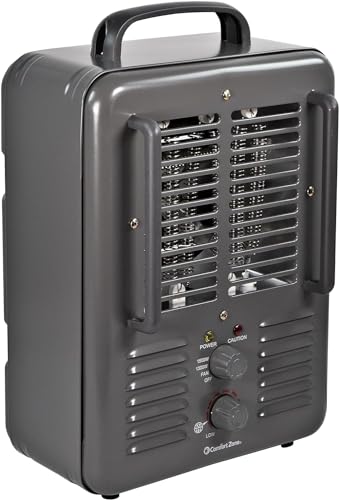 Comfort Zone Electric Portable Milkhouse Style Utility Space Heater with Adjustable Thermostat, Overheat Protection, and Safety Tip-Over Switch, Ideal for Garage or Greenhouse, 1,500W, CZ798