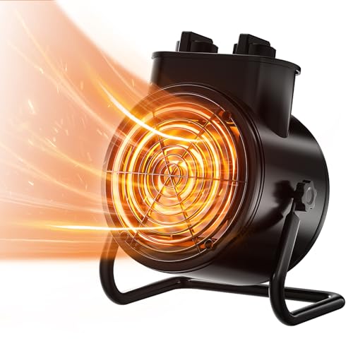 VCJ Portable Space Heater, 1500W/750W Electric Room Heater with Thermostat, ...