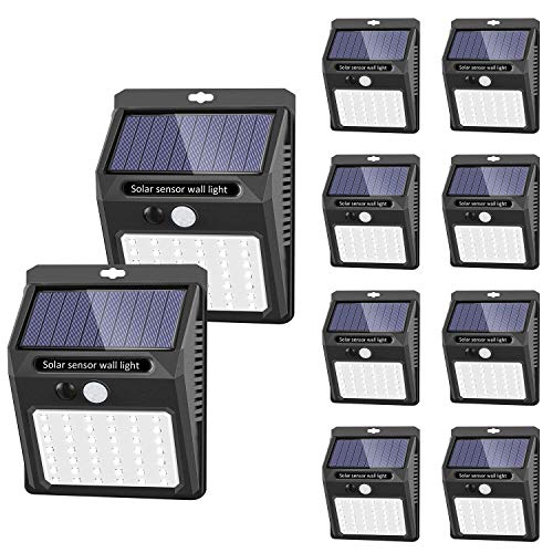 SEZAC Solar Lights Outdoor [10 Pack /3 Working Mode], Solar ...