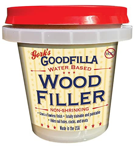 Water-Based Wood & Grain Filler - White Oak - 8 oz By Goodfilla | Replace Every Filler & Putty | Repairs, Finishes & Patches | Paintable, Stainable, Sandable & Quick Drying