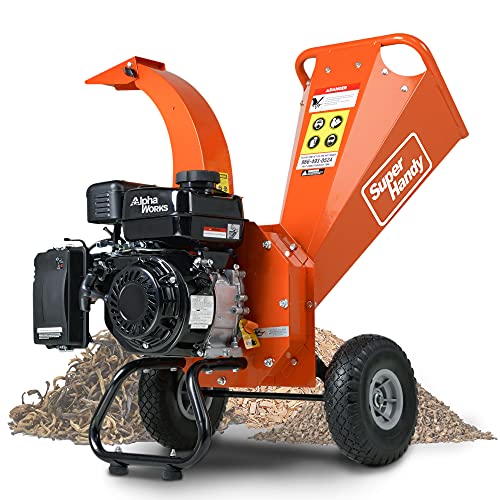SuperHandy Mini Wood Chipper Shredder Mulcher Heavy Duty 7HP Compact Design 3