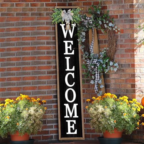 flowtorely Outdoor Welcome Sign for Front Porch Standing 45