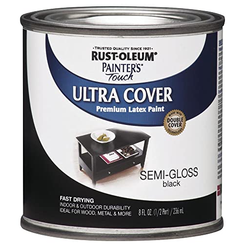 Rust-Oleum 1974730 Painter's Touch Enamel Latex Paint, Half Pint, Semi-Gloss ...