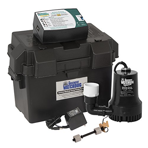 THE BASEMENT WATCHDOG Model BWSP 2,600 GPH at 0 ft. and 1,850 GPH at 10 ft. Special CONNECT Battery Backup Sump Pump System with WiFi Capable 24 Hour a Day Monitoring Controller