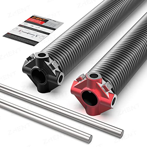Garage Door Torsion Springs 2'' (Pair) with Non-slip Winding Bars,High Quality Coated Torsion Springs with a Minimum of 18,000 Cycles (0.207X2''X22'')